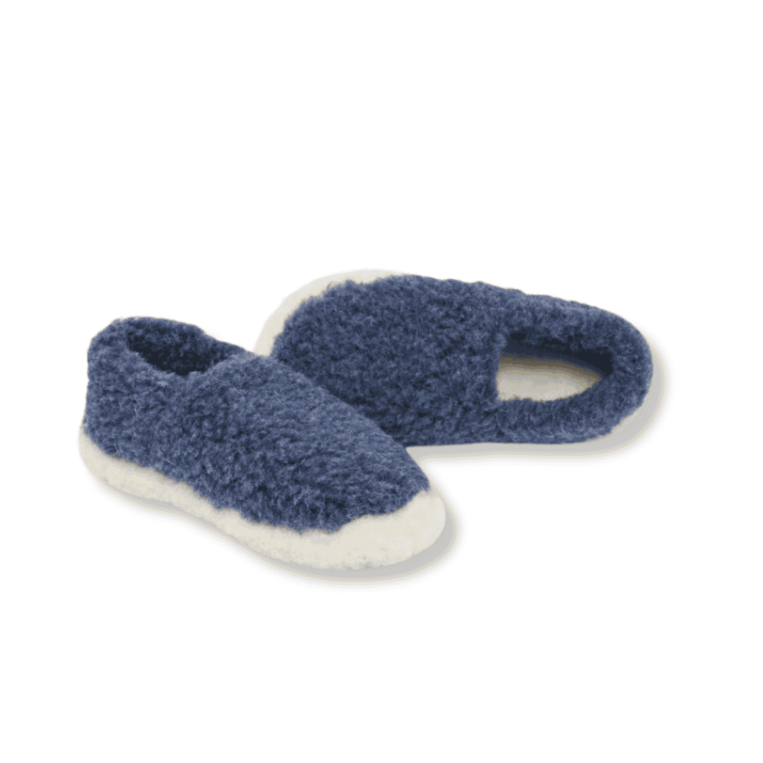 Wool slippers Navy