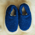 Wool slippers Blue