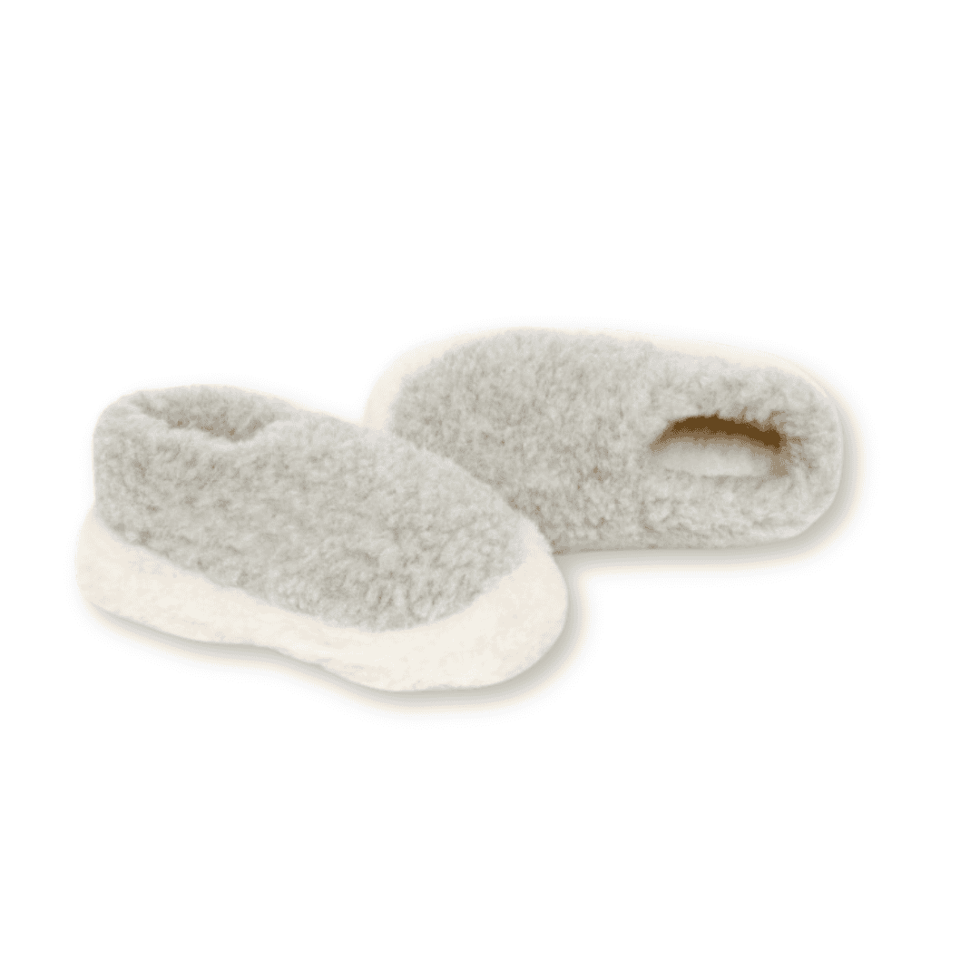 Wool slippers Light grey