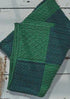 Aran Merino Patchwork Throw - Green