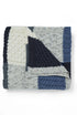 Aran Merino Patchwork Throw - Killala Aran Intarsia - Blue