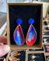 GG Designs - Mussel Shells Earrings Blue Blaze