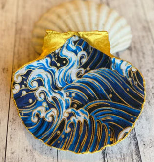 GG Designs - Scallop Shell Trinket Dish Waves