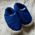 Wool slippers Blue