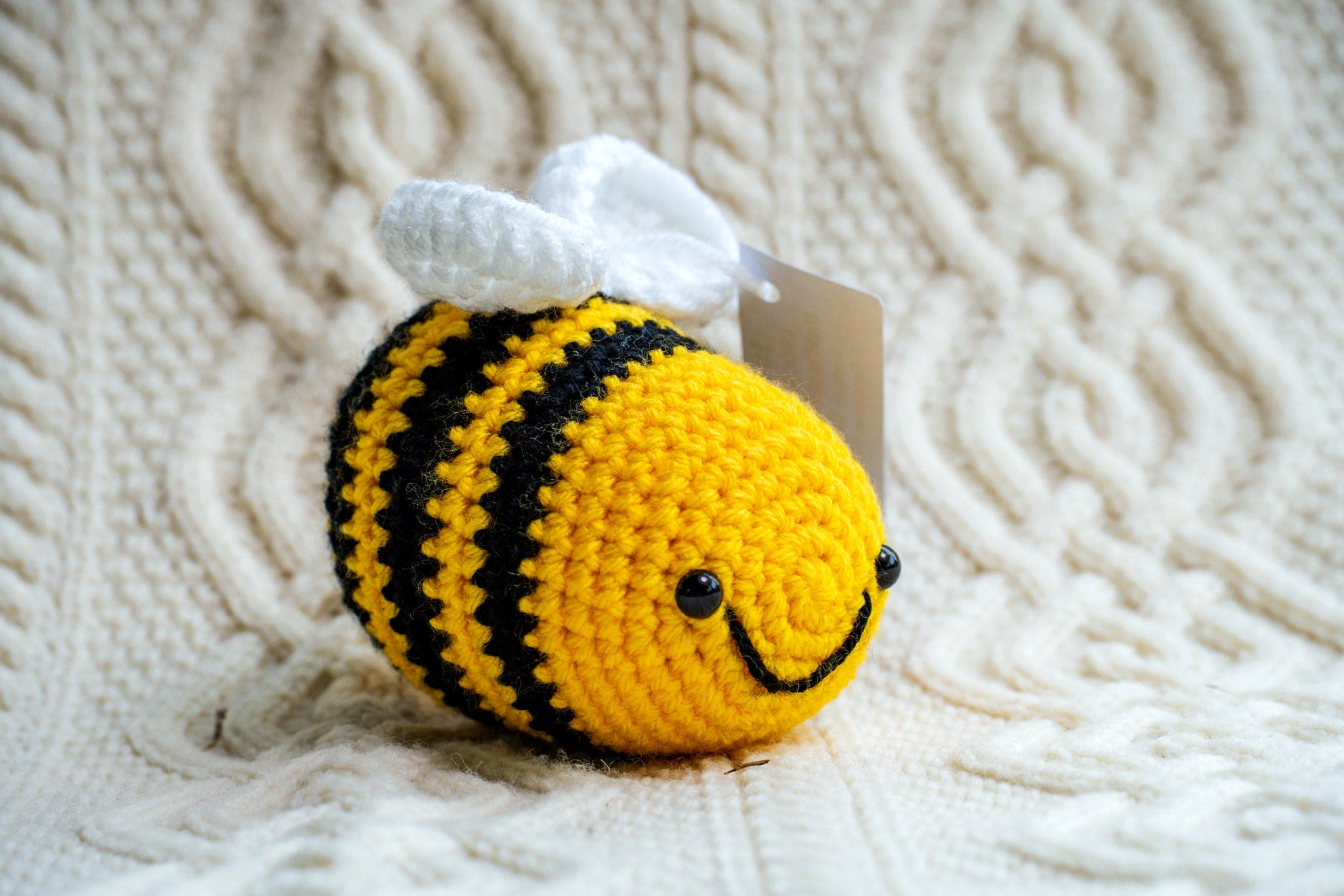 Hand crocheted Bumble Bee - Large