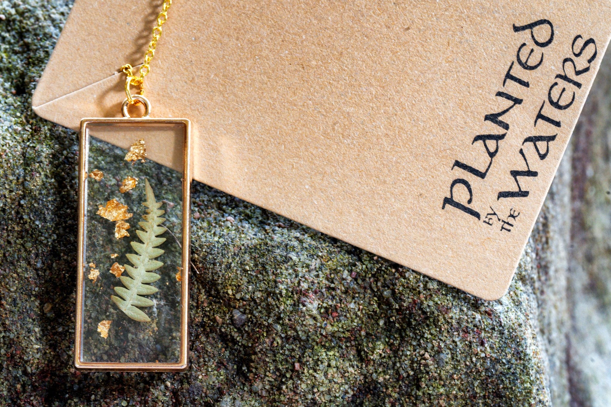 Planted By the Water Necklace - Gold Fern Leaf